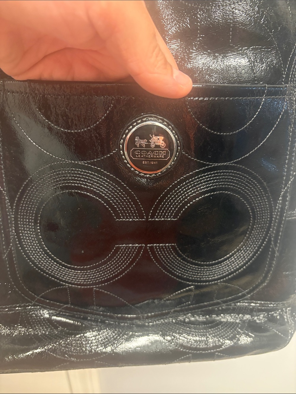Coach Alex Black Patent Leather style # 14265 - Picture 2 of 5